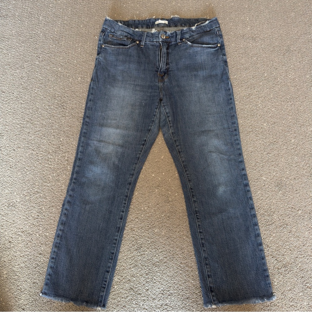 Good American Women's Dark Blue Straight Leg Jeans
